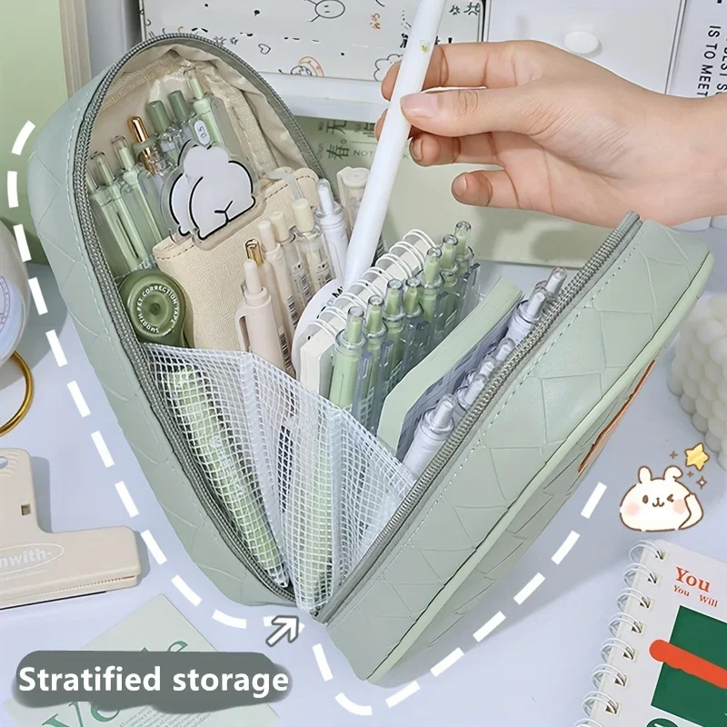 

Korean Stationery Pencil Cases Multicolor Student Pencil Bag School Supplies Zipper Pen Bag Office School Supplies Makeup Bag