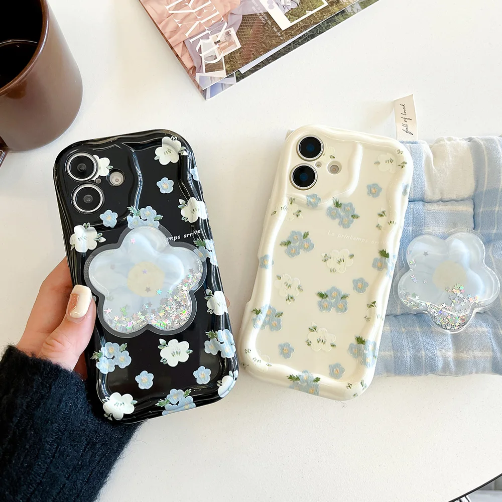 Floral Grip Tok Holder Soft Wave Phone Case