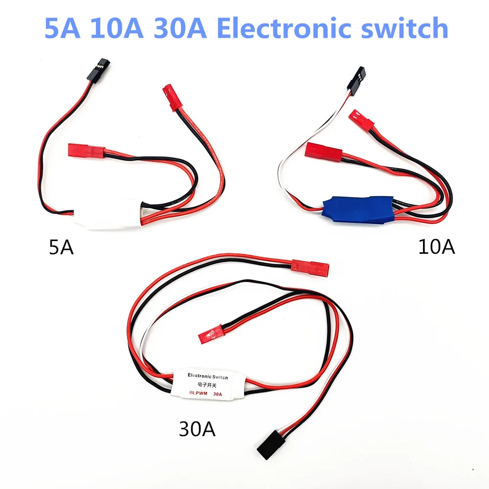 Vue détaillée de l'Interrupteur Relais RC PWM 5A 10A 30A pour récepteur