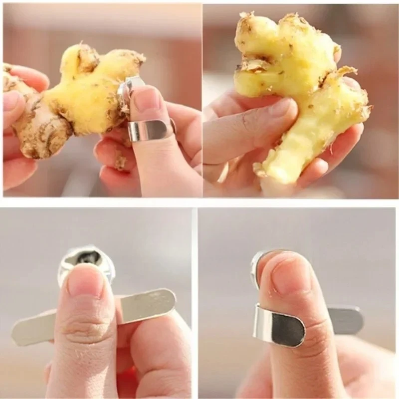 3Pcs New Household Kitchen Creative Fruit Vegetable Planer Chestnut Ginger Peeler Ginger and Garlic Peeler Accessories Tools