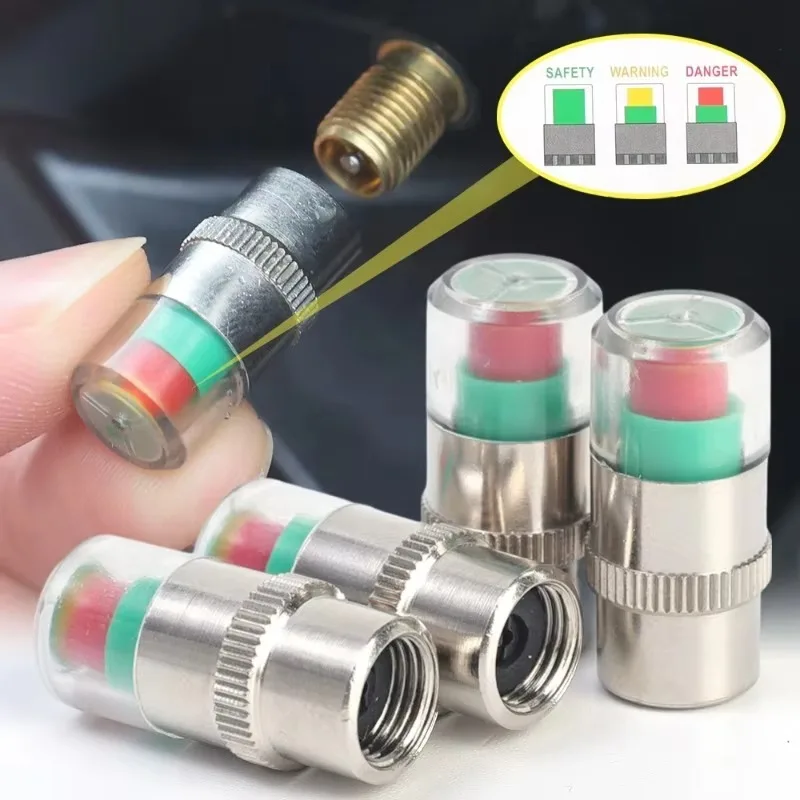 새로운 자동차 타이어 압력 표시기 타이어 압력 게이지 표시기 경고 모니터링 밸브 캡 센서 외부 밸브 감지 도구