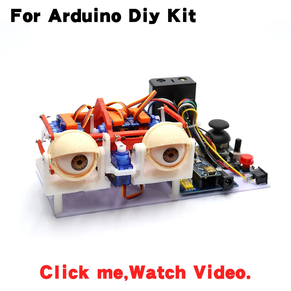 Animal Eyes Faça Você Mesmo Kit para Arduino Bionic Robot Sg90 Servo Joystick Control Brinquedos Educativos Stem Projeto Open Source