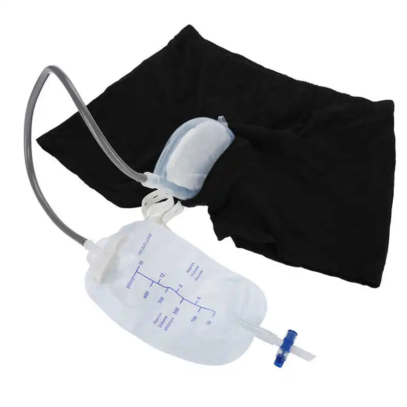 Reusable Urine Funnel Leg Bag Silicone Urine Funnel Pee Holder Collector with Catheter 500 ml Collector Capacity Pants male urine collector urine drainage bag holder