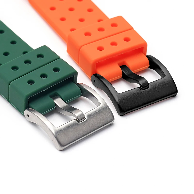 High Tensile Silicone Waterproof Sport Watch Band - Breathable Rubber Strap with Quick Release