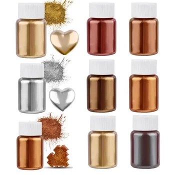 Metallic Gold & Silver Pearl Mica Powder Colorant 1