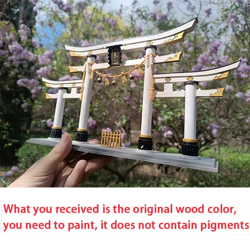 DIY Wooden Miniature Model Kit Mitsumine Shrine Japanese Construction Casa 3D Puzzle Dollhouse Home Decor for Friends Gifts 5