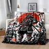 Japanese Samurai Blanket Japan Sunset Landscape Art Soft Flannel Blanket Bedspread Sofa Warming Cover 2