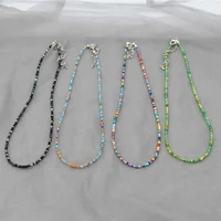 Bohemia Handmade Rainbow Seed Beads Simple Choker Necklace Candy Color Neck Chain Women's Wild Sweet Colorful Collar Jewelry - Image 2