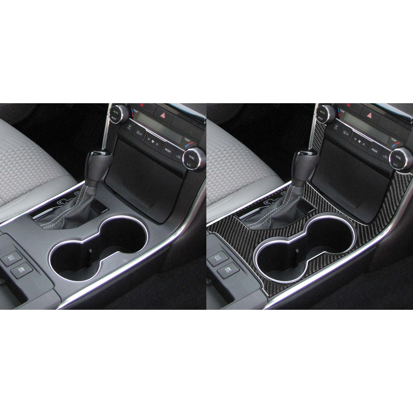 Kit Décor Fibre Carbone Noir Pour Toyota Camry 2006-2011 - 2 Pièces