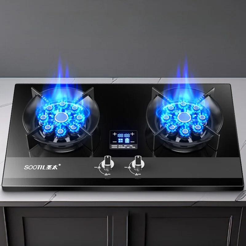 Gas Cooker 2 Burner Countertop Built-in Dual Use Quemadores De Cocina A Gas Cooktop Fierce Fire Power Cocina A Range Stove