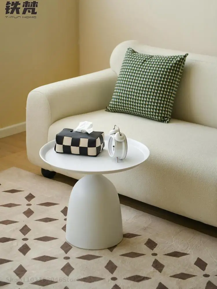 Ins Simple Sofa Side Table Balcony Mini Coffee Table Side Round Small Internet Celebrity Milk Tea Shop Small Round
