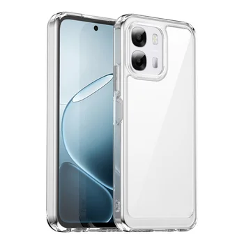 Cover per OPPO A6, custodia protettiva antiurto per OPPO A6, nuova protezione posteriore trasparente con cornice colorata, custodia trasparente.