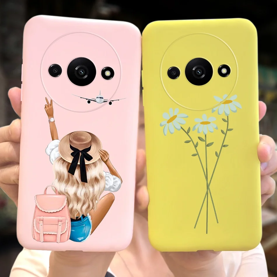Fashion Moon Pattern Soft Silicone Protective Phone Case Back Cover