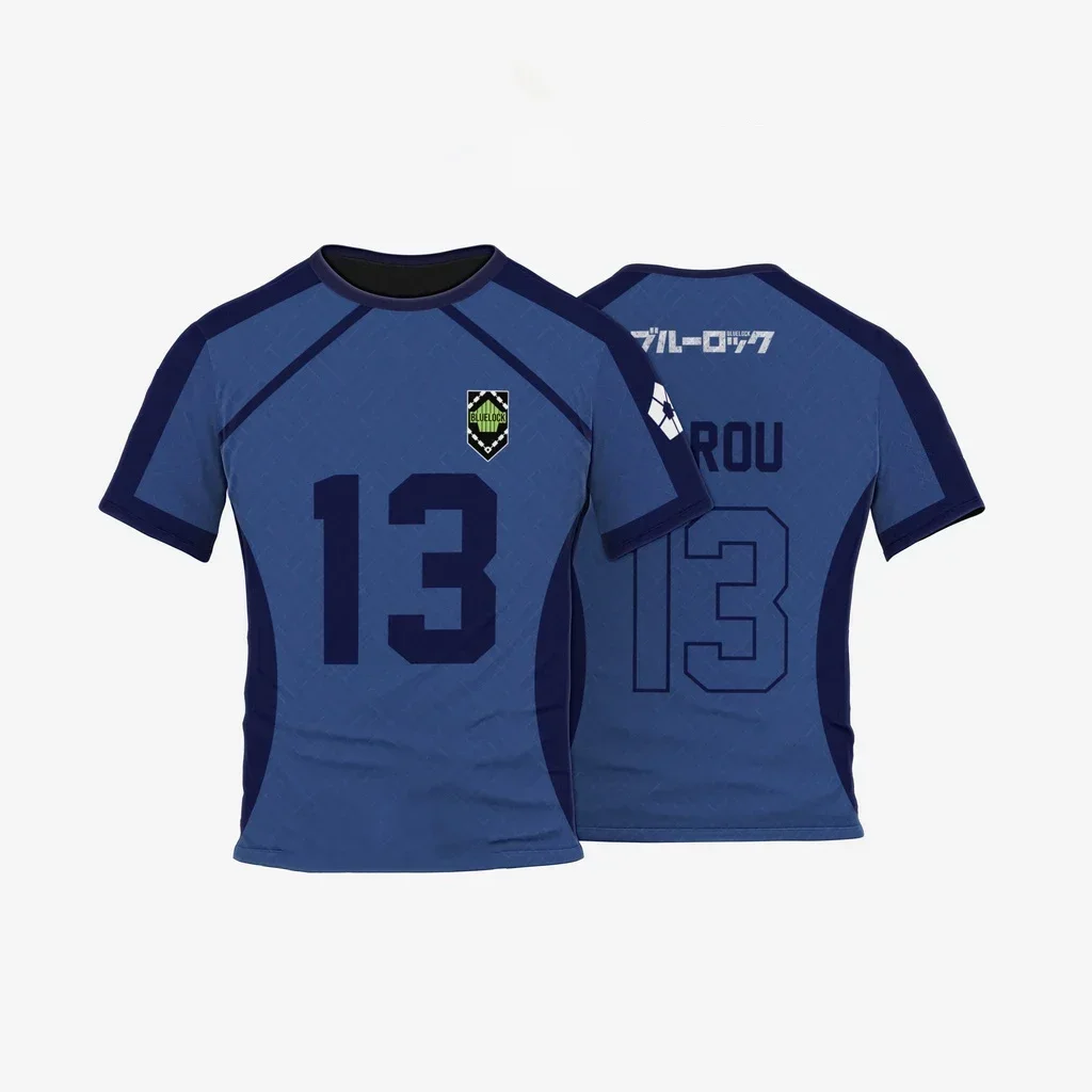 Men T-shirt Anime Japanese Blue Lock Isagi Yoichi Football Jersey 3d Print Tshirt Cosplay Hyoma Chigiri Meguru T Shirt Tops Boy