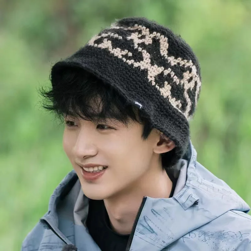 Ins Hot Hand-woven Jacquard Cold Caps for Men and Women Autumn and