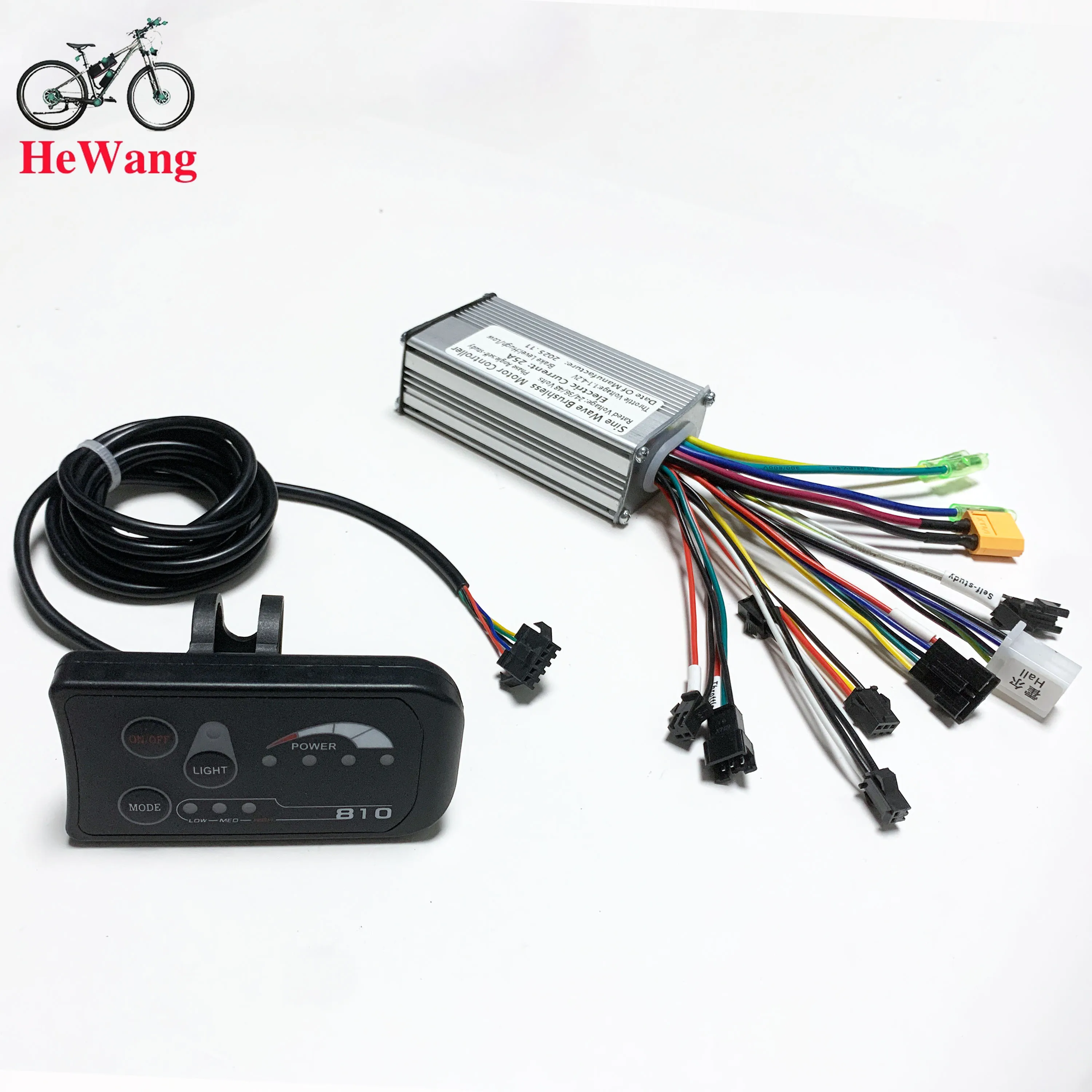 350W 500W E-Bike sine wave Controller 25A/30A with S810 LED Display SET 750W 100