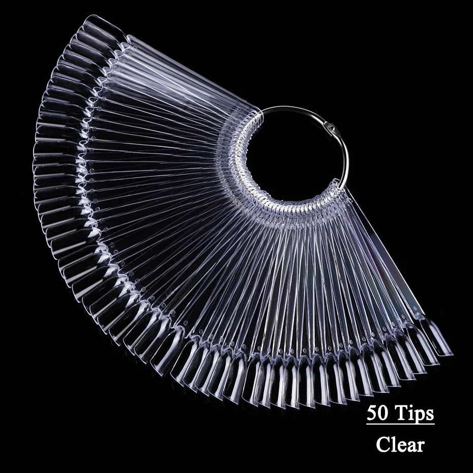 False Nail Tips Polish Palette Nail Art Practice Fan Pink Color Ring Gel Polish Showing Shelf Manicure Tools 50pcs fake nails nail tips false nails false nail tips