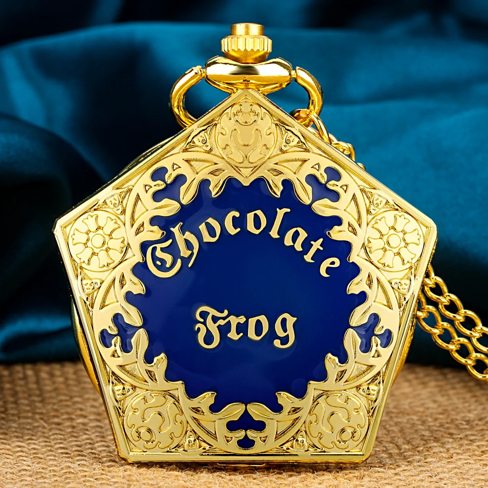 Top Luxury Gold Anything from Trolleys Wizard Magic World Quartz Pocket Watch Cosplay Necklace Pendant Chain Jewelry Male Clock
