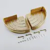 Brushed Gold 2-Pack Bathroom Shelves Shower Corner Caddy Organizer Rust Resistant Aluminum Construction Easy Install Adhesive or 6