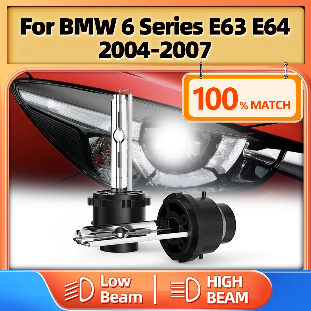 

2Pcs 35W HID Xenon Bulb Car Headlight 12V 6000K White Auto Xenon Headlamp Bulbs For BMW 6 Series E63 E64 2004 2005 2006 2007