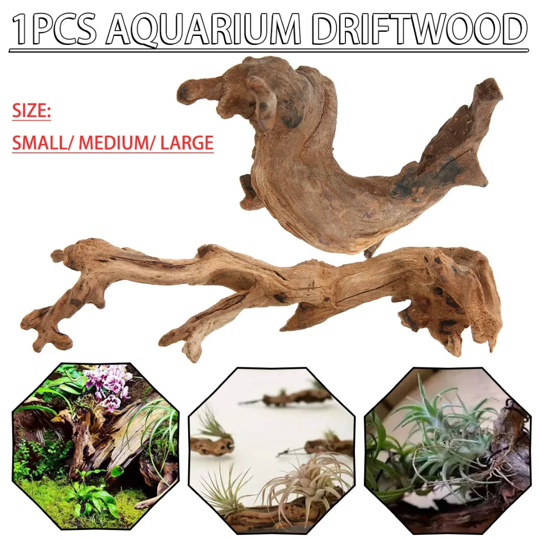 

1Pc All Natural Aquarium Driftwood Plant Stump Assorted Branches Reptile Landscaping Fish Shrimp Shelter Fish Tank Decoration