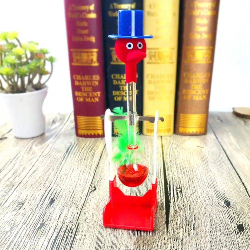 Prank Scare Box Prank Gift Creative Non-Stop Liquid Drinking Glass Lucky Bird Duck Bobbing Magic Prank Toy Educational Toy Perpetual Motion Desk Decor