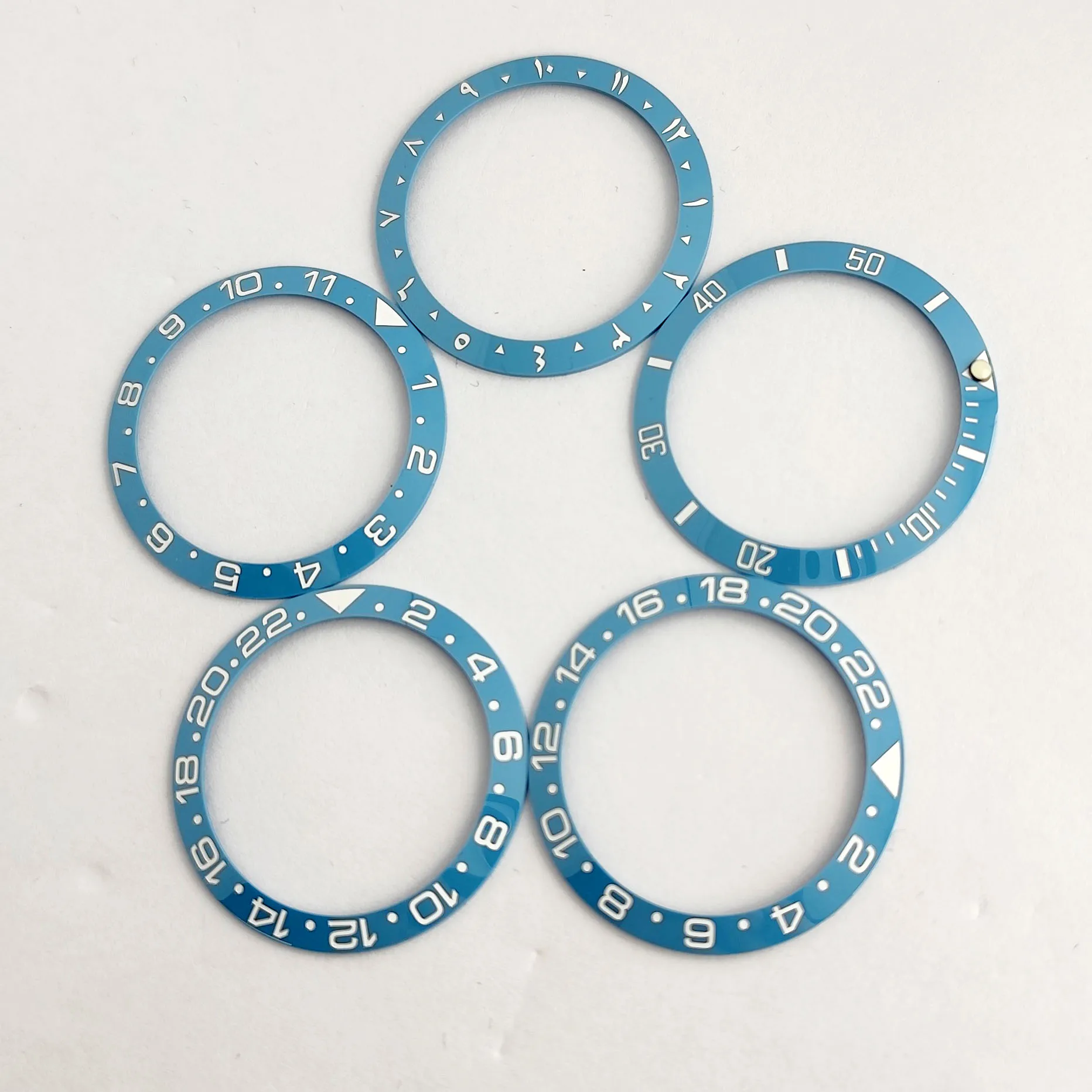 

38mm ceramic insert Tiffany blue bezel GMT watch insert bezel blue luminous for 40mm SUB case watch accessory repair tool