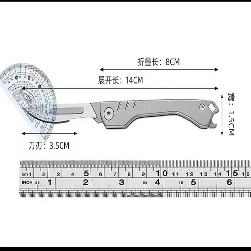 다기능 야외용 접이식 칼날 스테인리스 유틸리티 나이프 수술용 칼 병따개 캠핑 휴대용 오픈 익스프레스