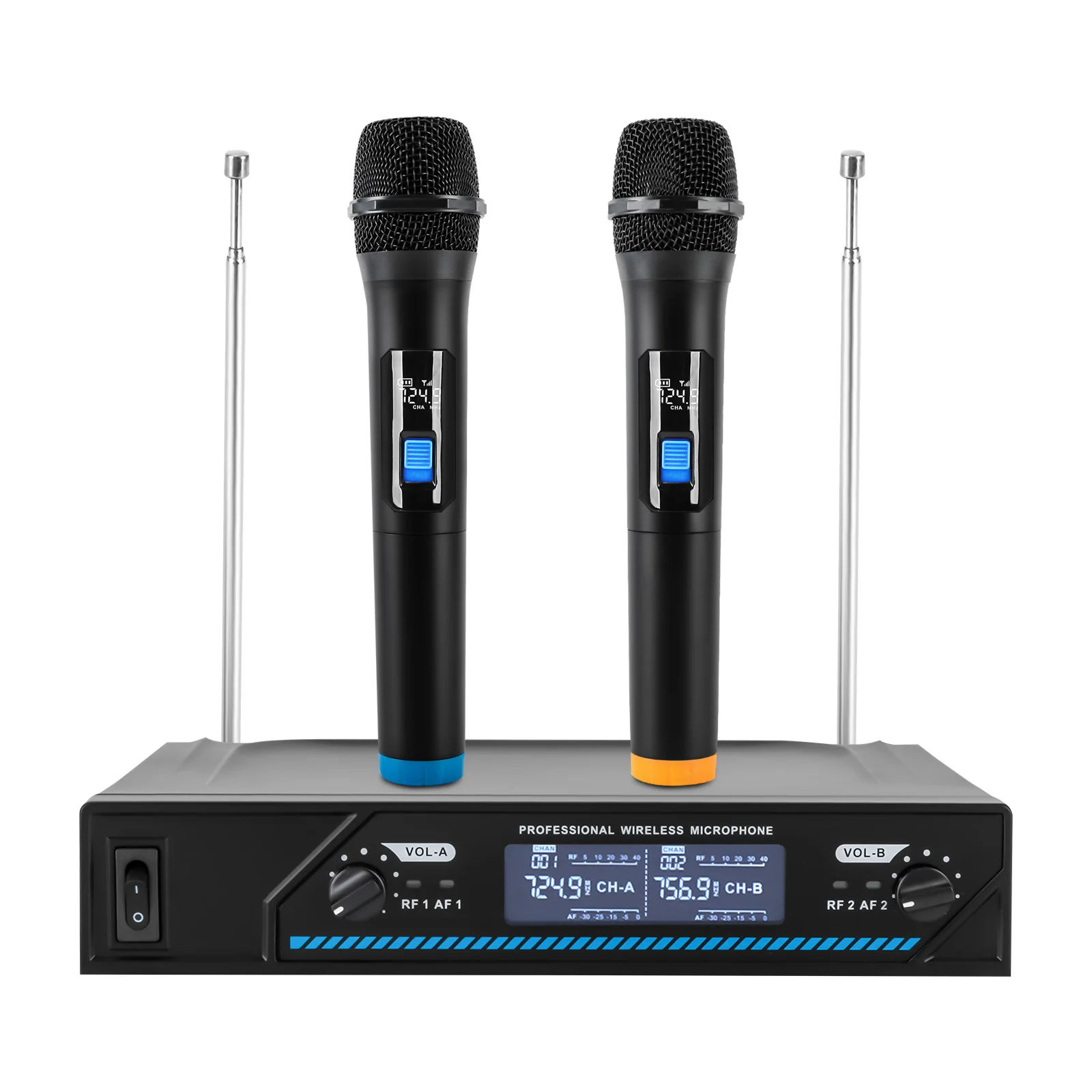 Microfono Wireless Set Microfono Karaoke Professionale A 2 Canali Per Il Canto Delle Feste