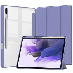 Clear Back Tablet Cover with S Pen Holder and Auto Wake/Sleep for Tab S11 Ultra 14.6 (As picture)