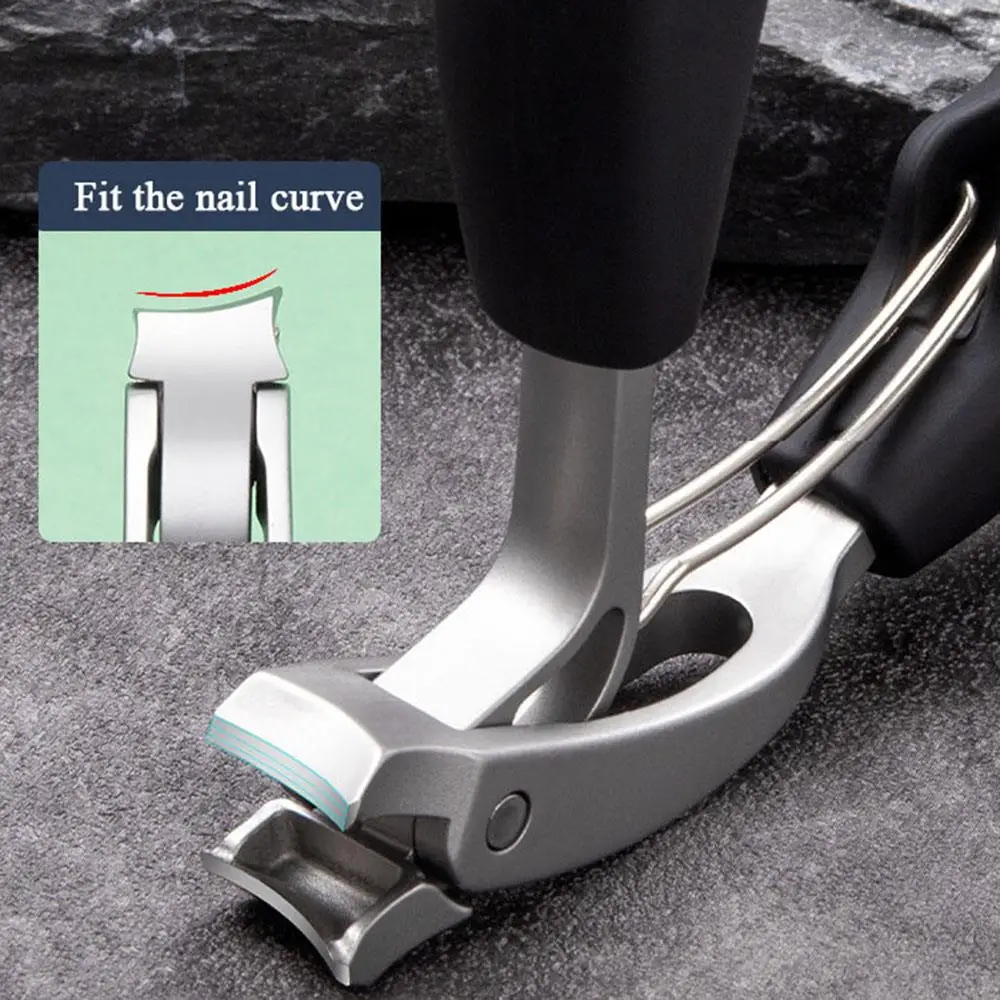 Wide Mouth Clipper For Thick Nails Anti-Splash Curved Tip Nail Clipper Professional Ingrown Nail Trimmer Portable Manicure Tools