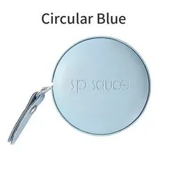 Soft Square Retractable Tape Measure with Push Button for Sewing and Body Measurement (Circular Blue)