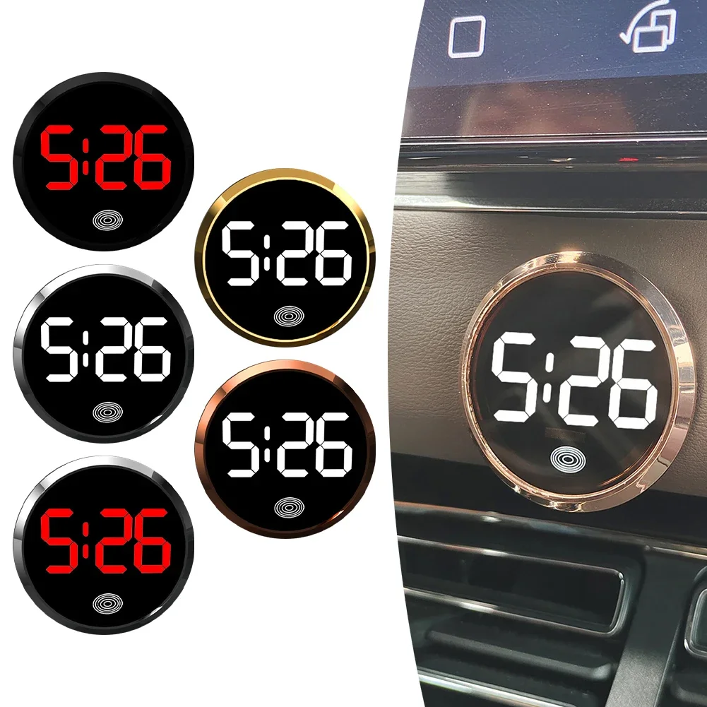 Car Luminous Car Clock Black Rose Gold Silver Gold Interior Clock For Vehicle Watch Supplies Novelty