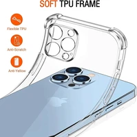 Luxury Shockproof Clear Phone Case For iPhone 17 16 15 13 12 11 14 Pro Max Mini XR XS 7 8 Plus Silicone Transparent Back Cover - Image 3