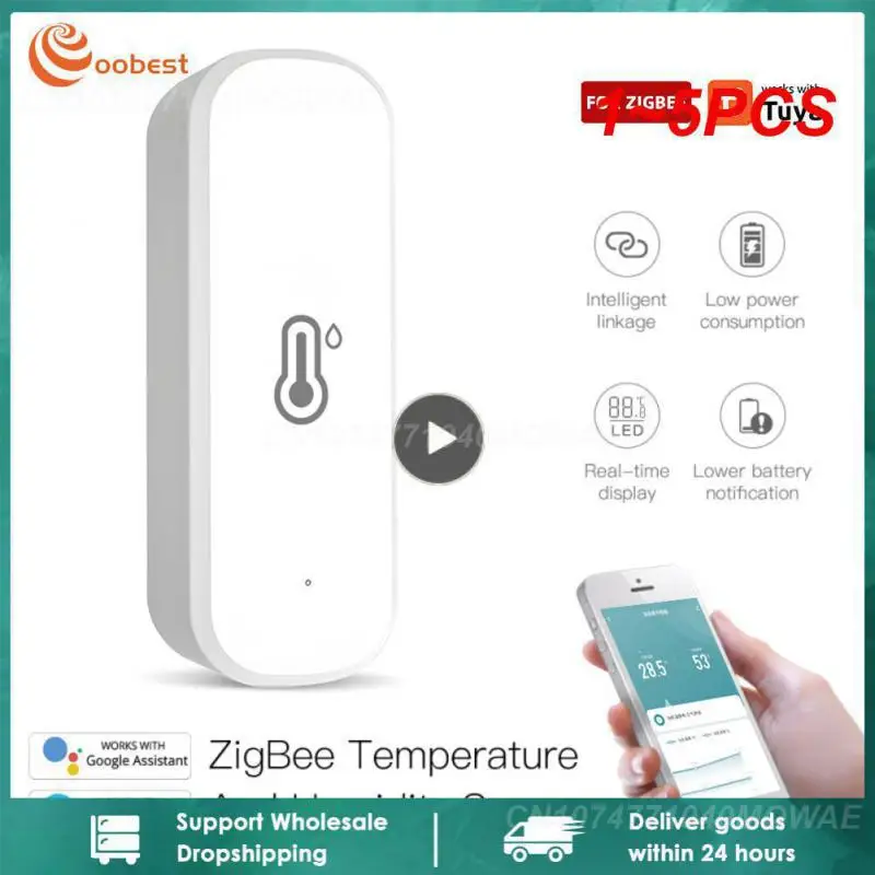 

1~5PCS Tuya WiFi Temperature And Humidity Detector Independent Electronic Thermometer Sensor Smart Home Indoor Alexa
