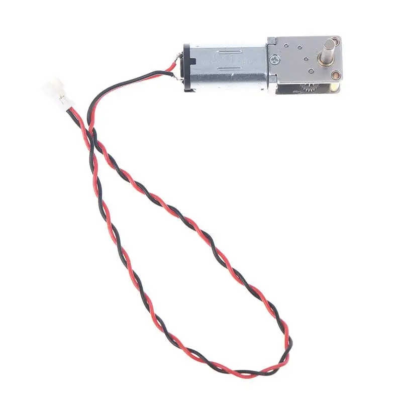 DC 3V-6V 12RPM Mini N30 Gear Motor Single Long Shaft Slow Speed High Torque Worm All Metal Gearbox Motor Right Angle Robot