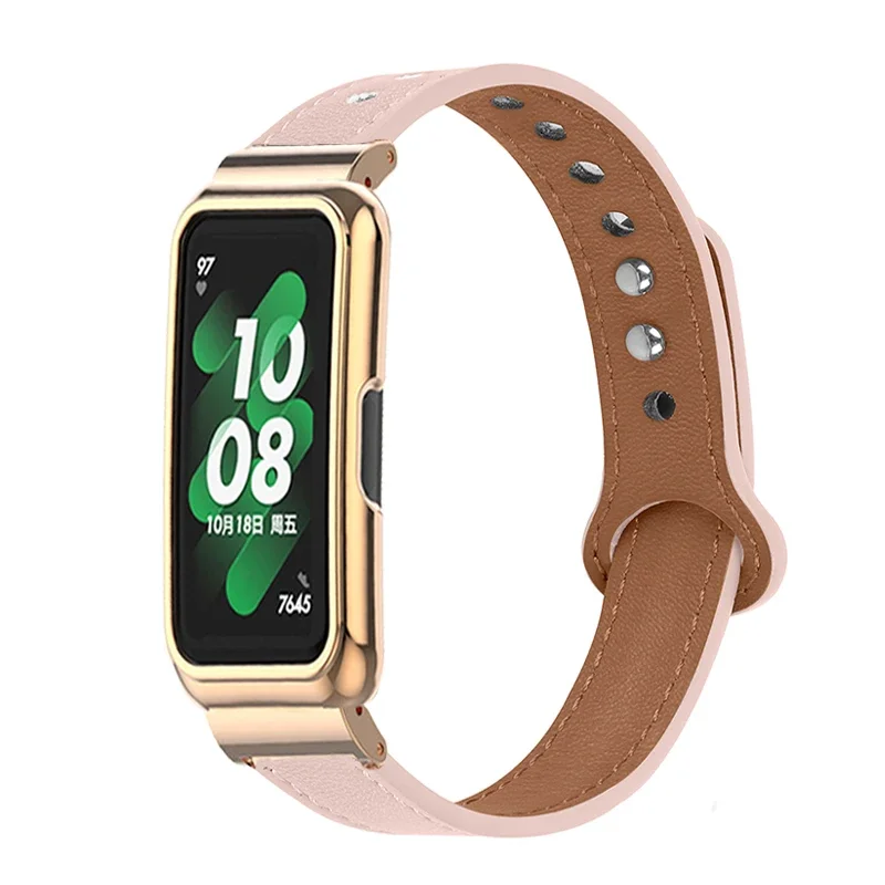 

Ремешок защитный чехол для Huawei Band 8 смарт-браслет кожаный браслет для Huawei band 9 браслет huawei band 9 металлический защитный чехол