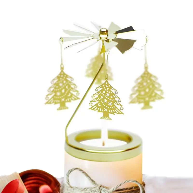 candeliere legno 40x19x19 cm Portacandele legno Candelabro oro Made in