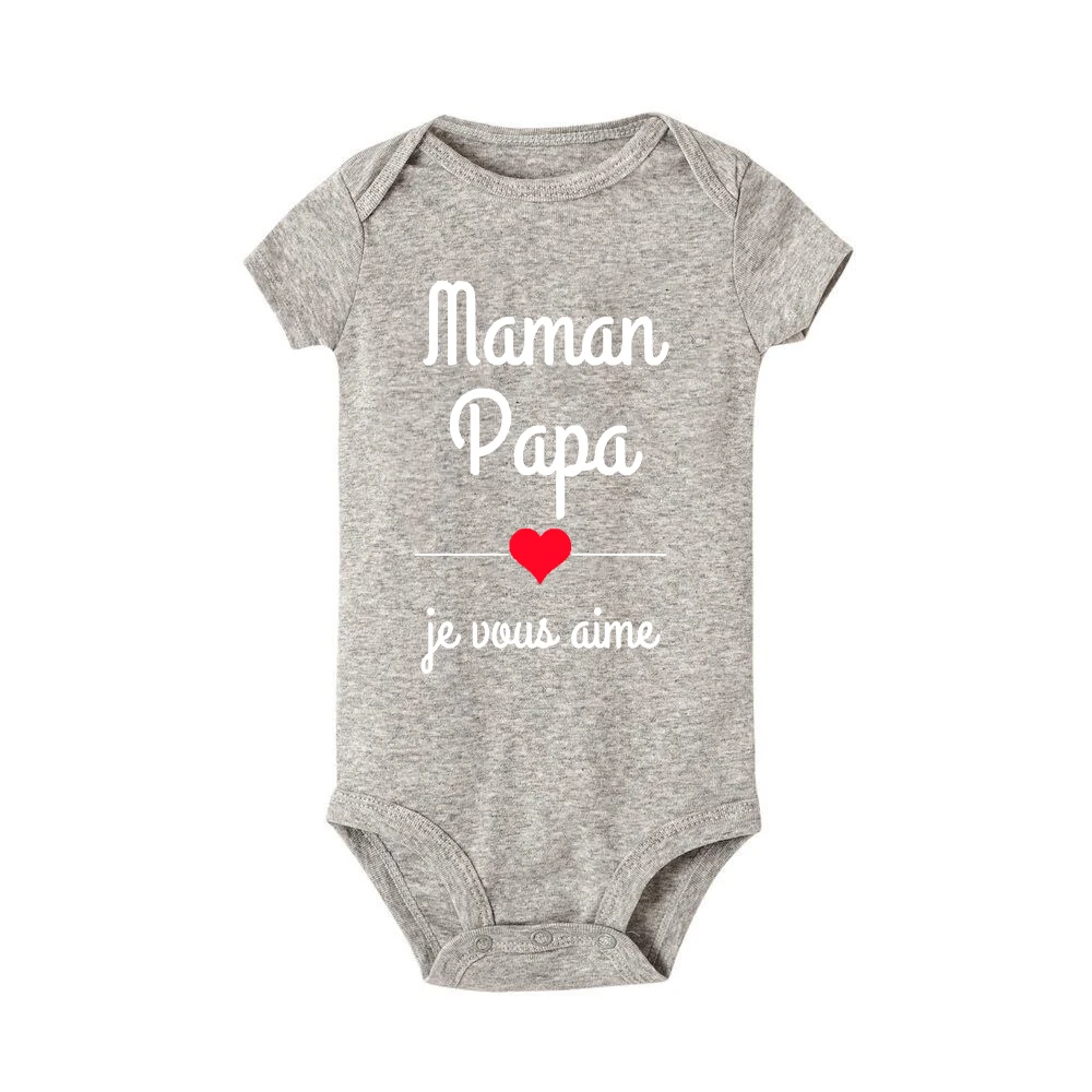 Baby Bodysuits made from viscose  Mom Dad I Love You Baby Bodysuits Mothers Day Infant Outfit Fathers Day New Born Boys Girls Clothes Mothers Day Fathers Day Gift bamboo baby bodysuits	 Baby Rompers