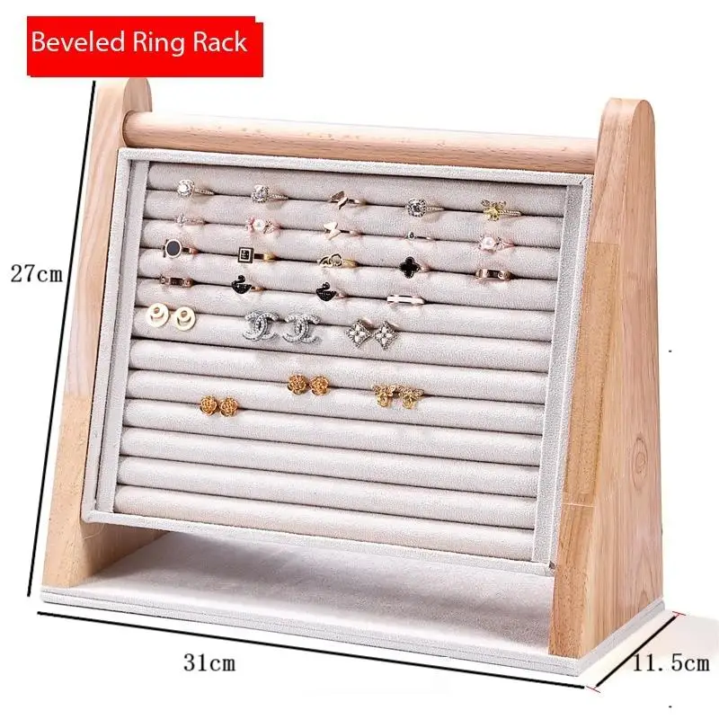 Supporto Bianco Del Braccialetto Degli Orecchini Della Collana Per Gioielli Con La Scatola Rossa
