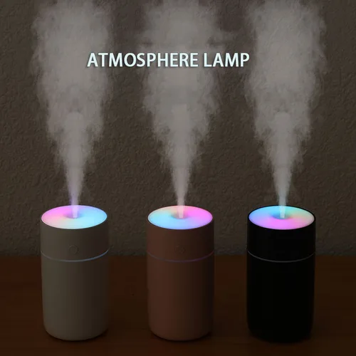 무선 충전식 가습기 가습기 1200mAh, 그라데이션 컬러 러닝 라이트, 최신 가정용 자동차 가습기, 아로마 디퓨저 2