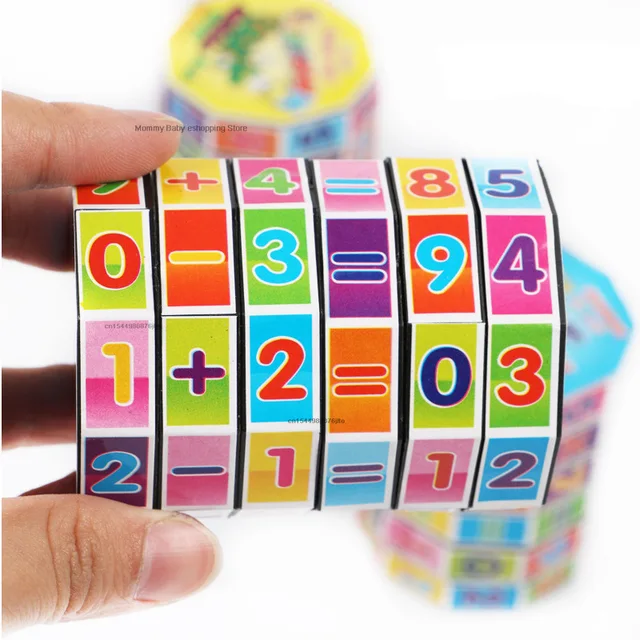 Children Mathematics Numbers Magic Cube Toy Montessori Puzzle Game Kids Learning Educational Math Block Calculate Game 1