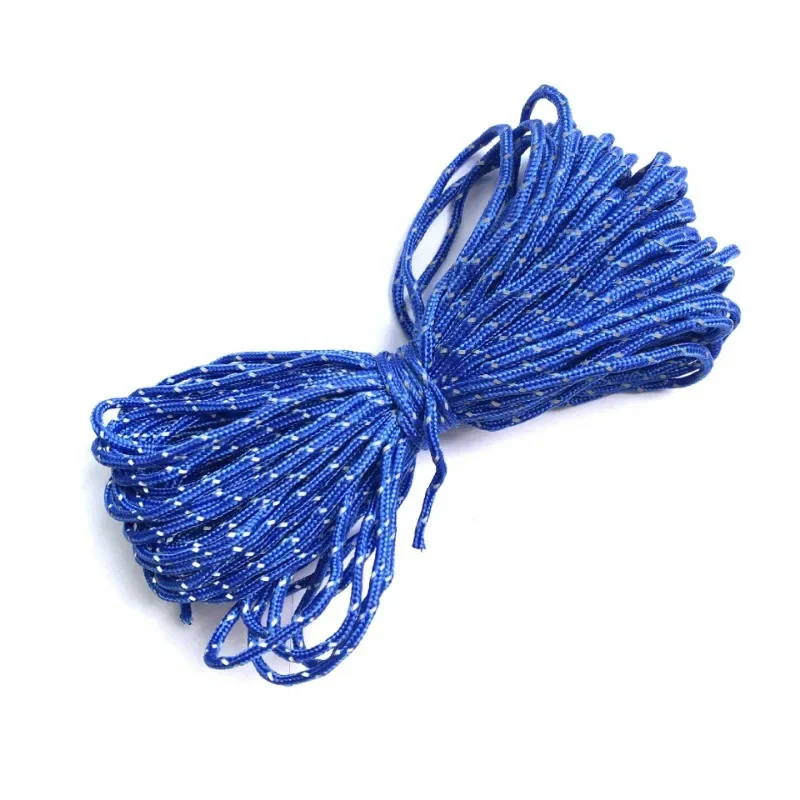 20m 2.5mm Reflective Paracord Tent Cord Rope Camping Awning Rope Runner Guy Line outdoor tent ropes camping tent accessories camping clothesline rope