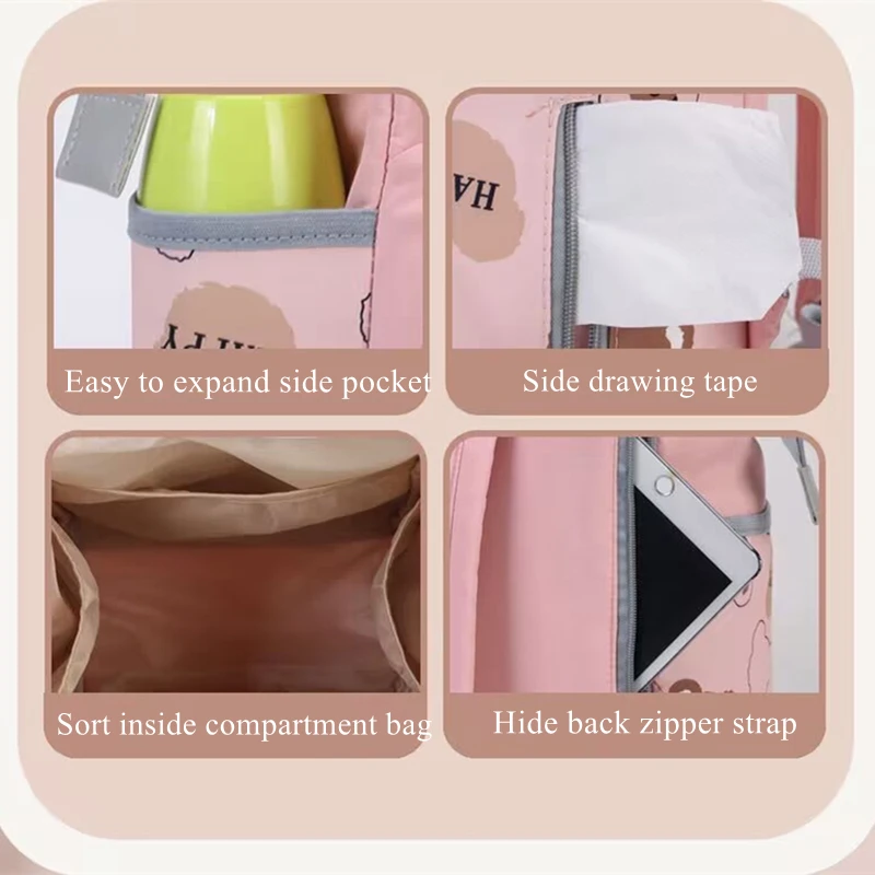 Backpack Diaper Bag Baby Essentials Travel Tote Multifunction Waterproof with Changing Station Pad Stroller Straps Big for Mommy