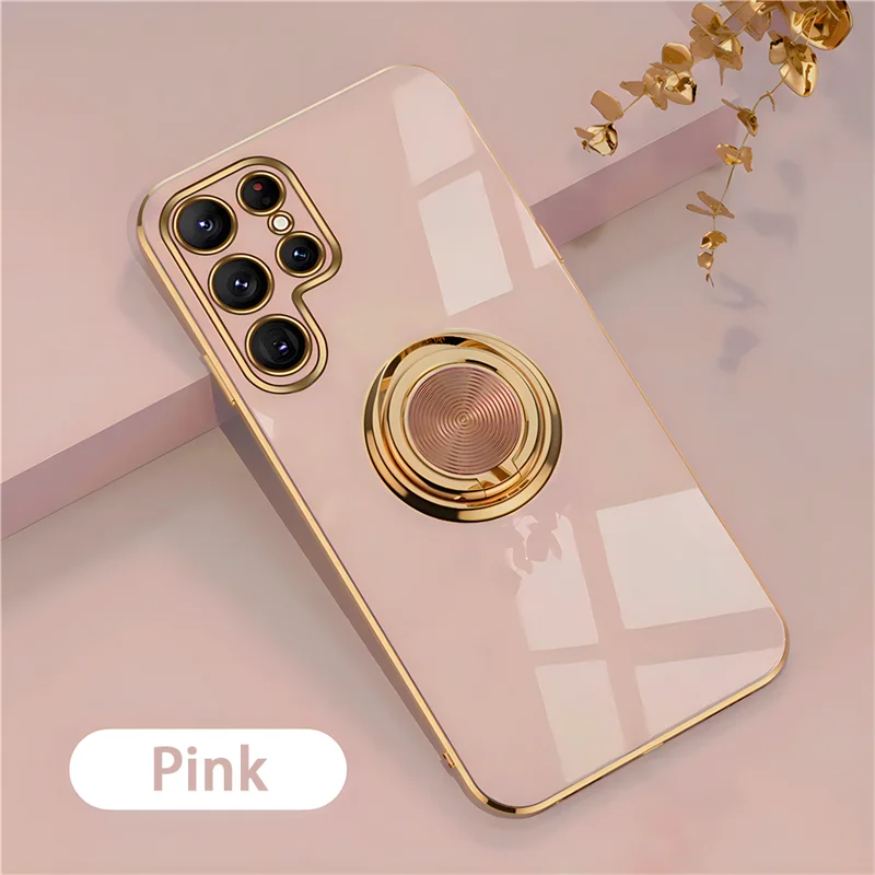 Premium Plating Ring Magnetic Holder Phone Case Cover
