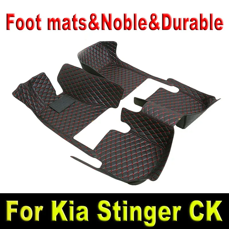 

Car Floor Mats For Kia Stinger CK 2018~2022 Rug Carpet Luxury Leather Mat Anti Dirt Pad Car Accessories Interior Parts 2019 2020