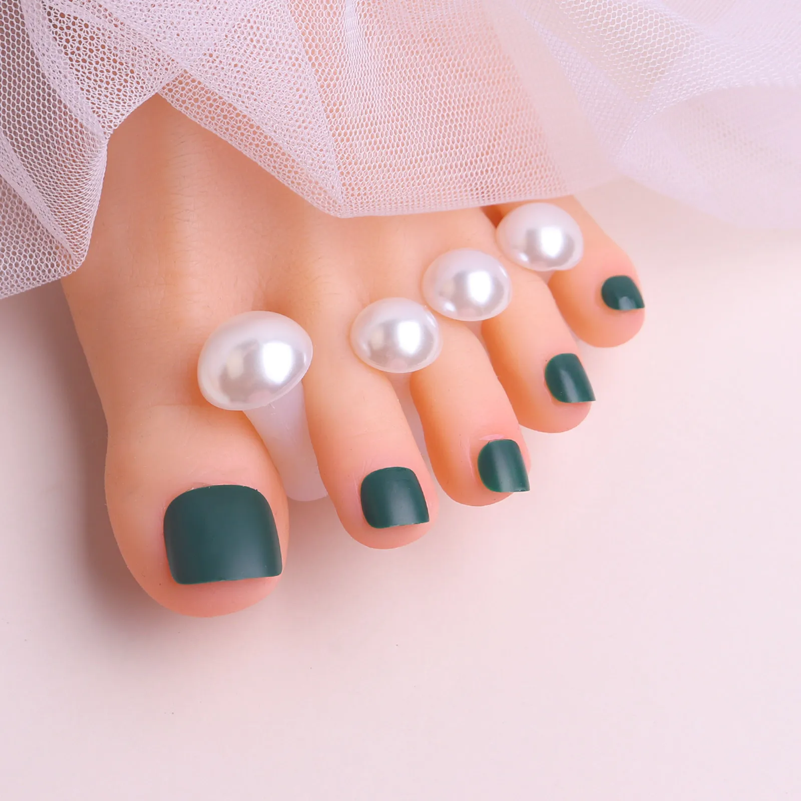 Pearls Soft Silicone Toe Separator Set for Nail Polish Apply And Repair nails 8Pcs toe separators
