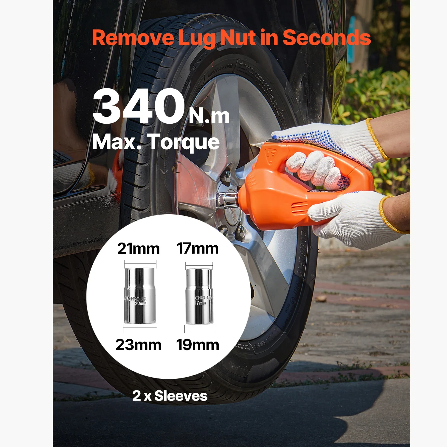 SucceBuy Electric Car Jack, 5T Electric Scissor Jack with Built-In Inflator 12V Tire Changer with  LED Light for Sedan SUV Truck