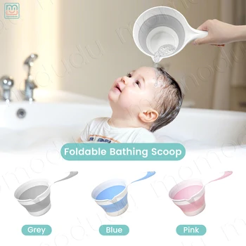 Tazza per il risciacquo del bagnetto per bambini, shampoo antiscivolo e da appendere di grande capacità per il lavaggio dei capelli senza disordine