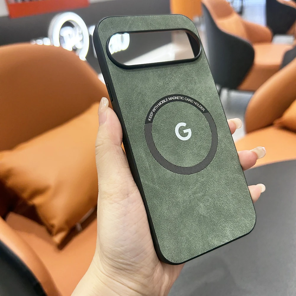 حافظة جلدية مغناطيسية من جلد الغنم لهاتف Google Pi...